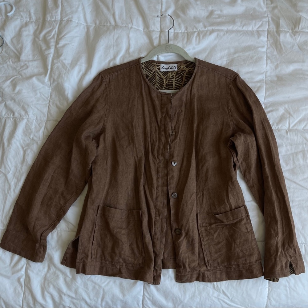 Brown linen shirt